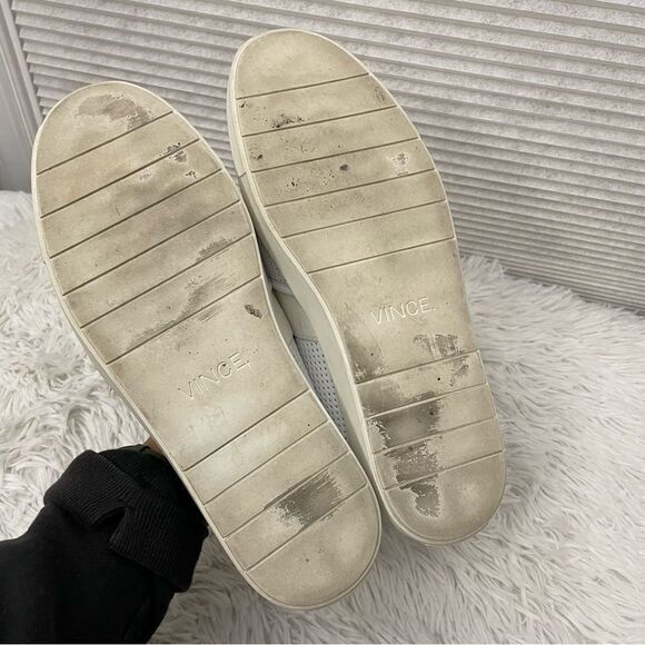 VINCE. Perforated Leather Blair Sneaker Shoes , Slip On White comfy size 10M - Picture 8 of 8